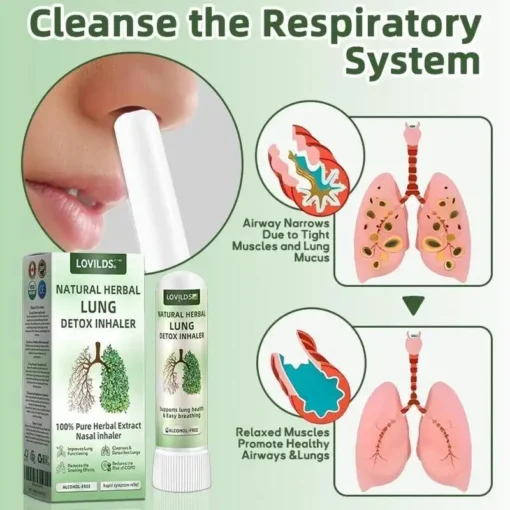 LOVILDS™ Natural Herbal Lung Detox Inhaler