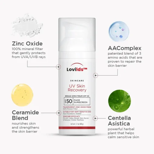 LOVILDS™ UV AOX Elements Tinted Mineral Face Sunscreen Lotion