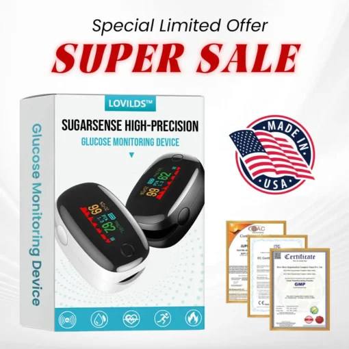LOVILDS™ SugarSense High-Precision Glucose Monitoring Device