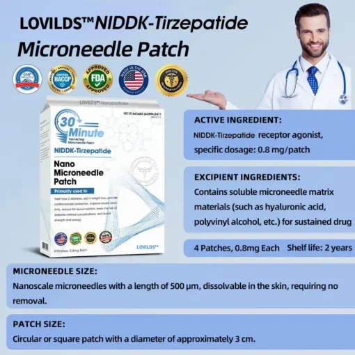 【LOVILDS™ Official Store】 NIDDK-Tirzepatide Nano Microneedle Patch