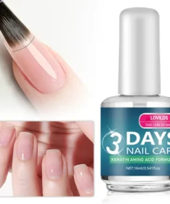 LOVILDS™ 3 Days Nail Care - Keratin Amino Acid Formula for Superior Nail Nourishment Manicure Treatment with High Brightness & Scratch Resistance