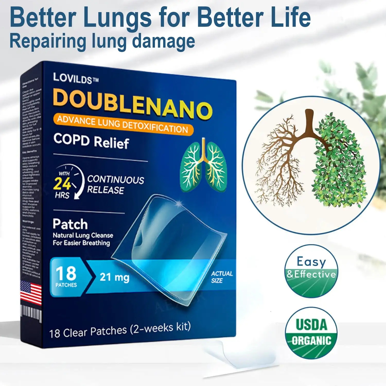 LOVILDS™ DoubleNano COPD Relief Patch