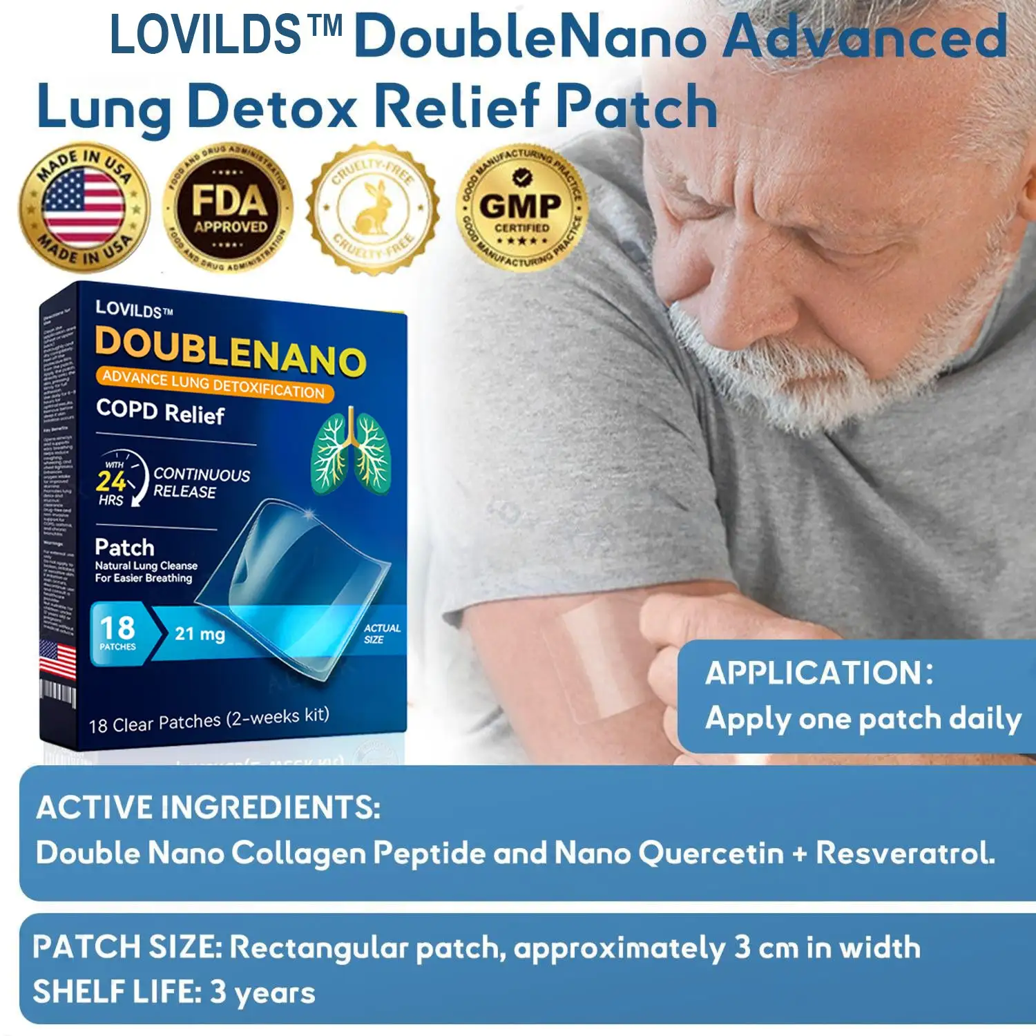 LOVILDS™ DoubleNano COPD Relief Patch