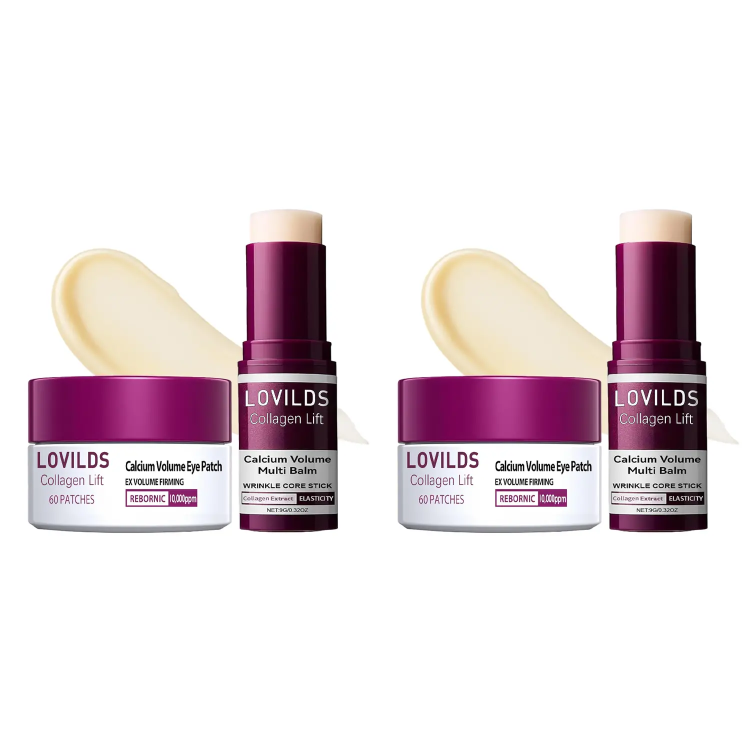 LOVILDS Collagen Lift Eye Balm Stick + Eye Patch Set