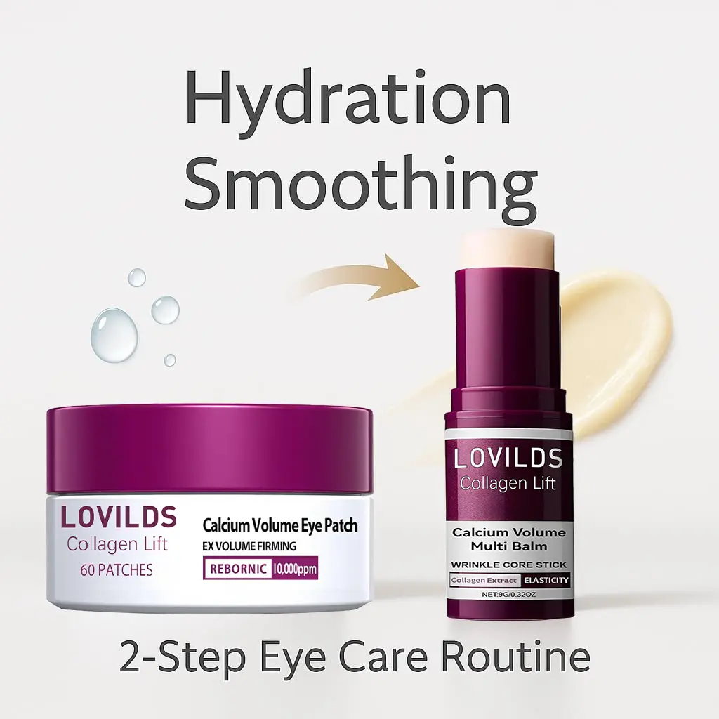 LOVILDS Collagen Lift Eye Balm Stick + Eye Patch Set