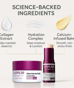 LOVILDS Collagen Lift Eye Balm Stick + Eye Patch Set