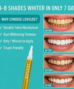 LOVILDS™Extra-Strength Teeth Whitening Serum Pen + Dual-Peroxide Formula & Xylitol