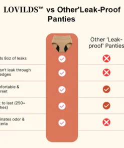 LOVILDS™ Leak-Proof Confidence Briefs – 4-Layer Absorbency for All-Day Dryness