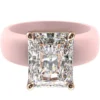 LOVILDS Silicone Ring Emerald Cut CZ Patent-Pending Design