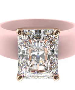LOVILDS Silicone Ring Emerald Cut CZ Patent-Pending Design