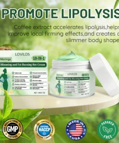 LOVILDS®10-IN-1,Moringa-Slimming and Fat-Burning Hot Cream (Once Daily, visiblechanges in 7 days)Obesity, Diabetes, SleepApnea, And Joint Issues