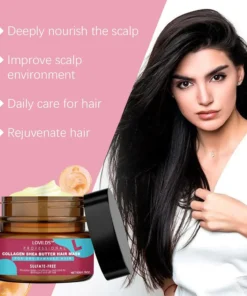 LOVILDS™ Collagen Shea Butter Hair Mask – Deep Repair for Dry & Damaged Hair