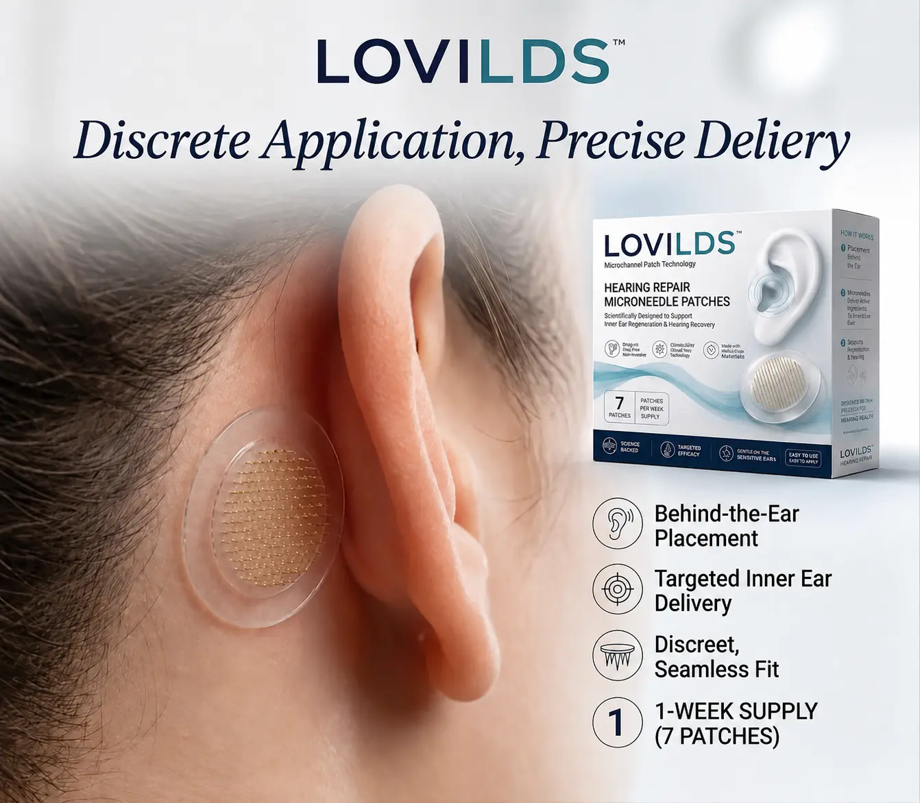 LOVILDS™ HEARING REPAIR MICRONEEDLE PATCHES