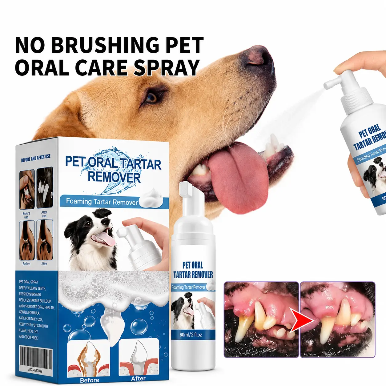 LOVILDS™ NO BRUSHING oral care spray for dogs cats