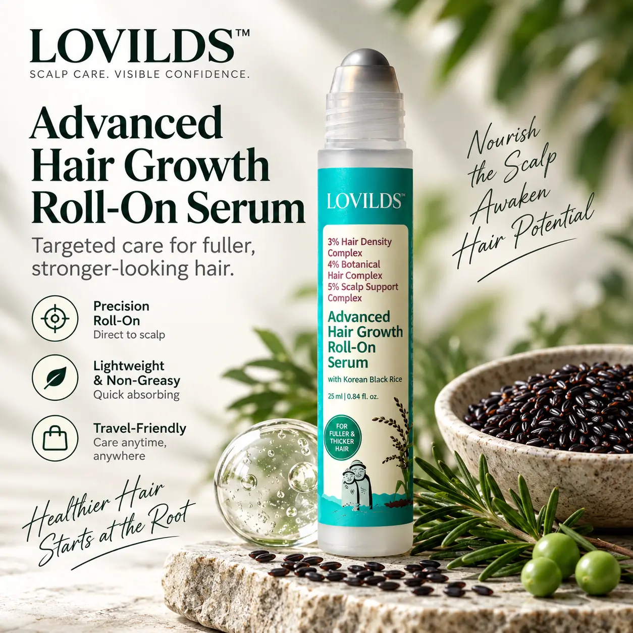 LOVILDS™ Advanced Hair Density Roll-On Serum