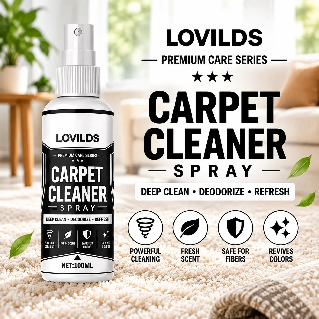 LOVILDS Carpet Cleaner Spray