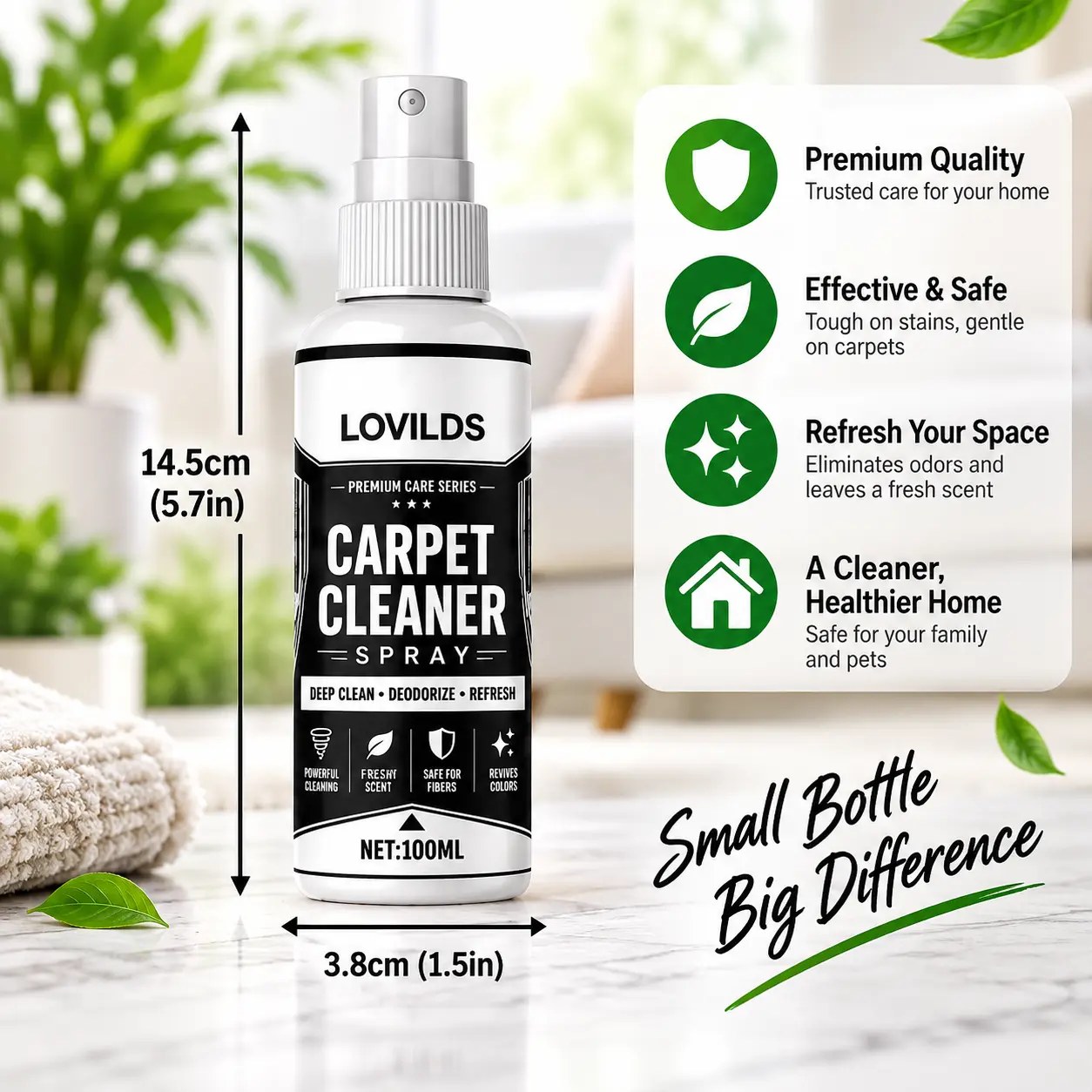 LOVILDS Carpet Cleaner Spray